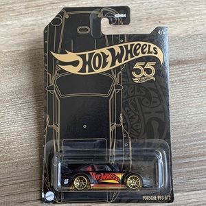 Hot Wheels Car Porsche 993 GT2 Hotwheels 55 Anniversary Black Yellow Series 2023
